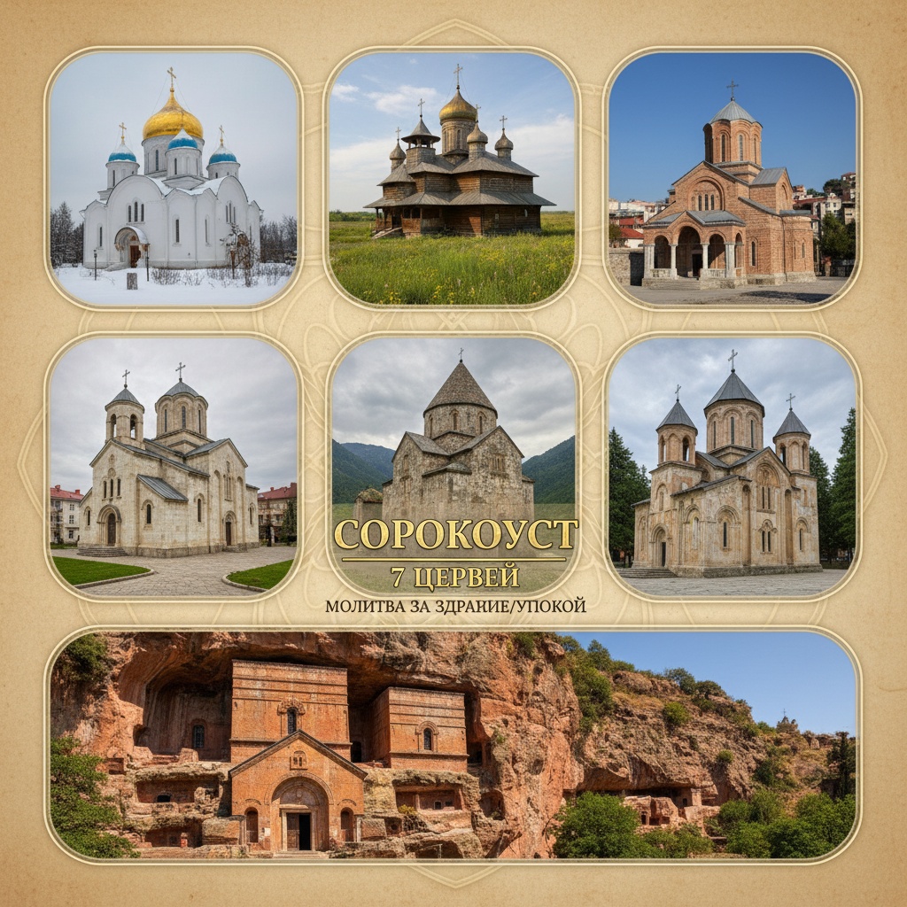 Заказать сорокоуст в 7 церквях