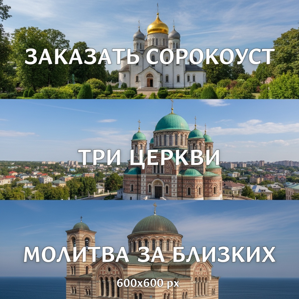 Заказать сорокоуст в 3 храмах
